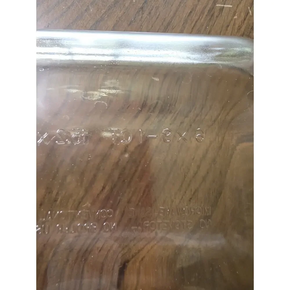 Vintage Clear Glass Loaf‎ Pan 6x9 Inch 1 Quart Baking Dish Made in USA